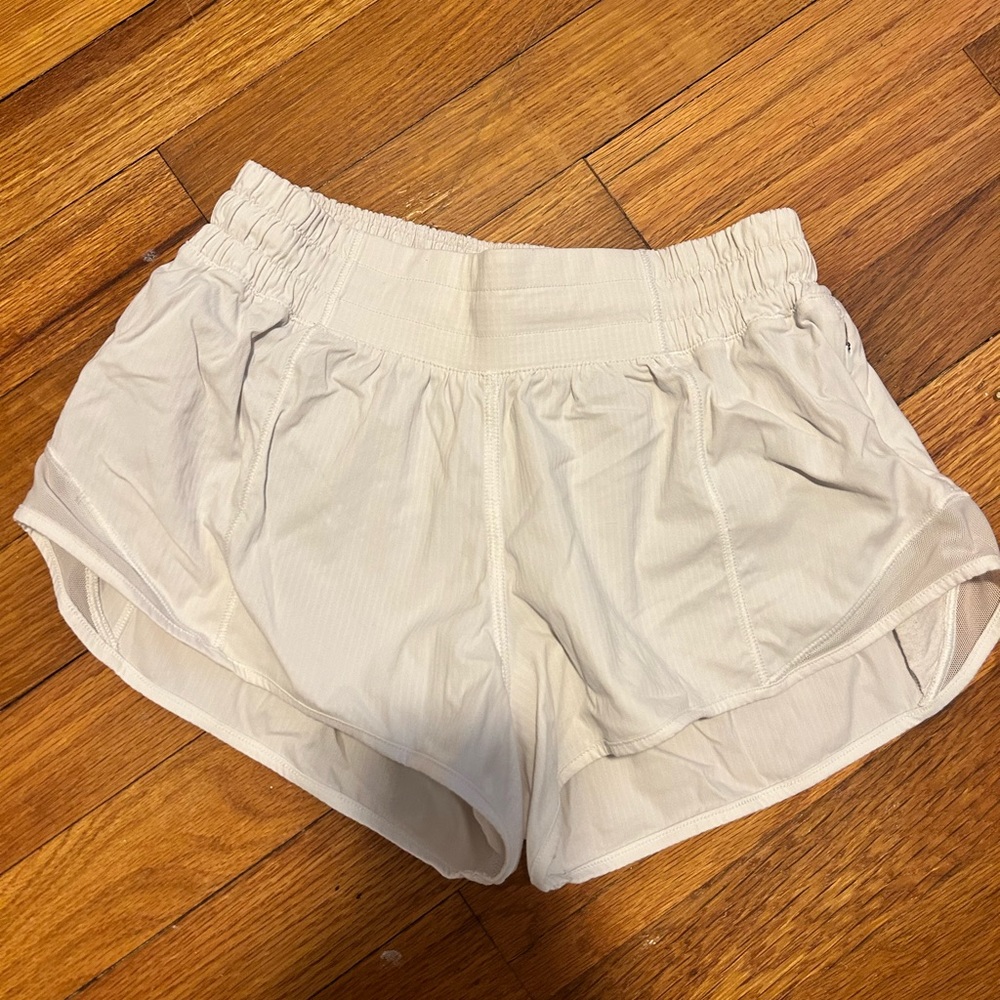 White Lululemon Hotty Hot Shorts